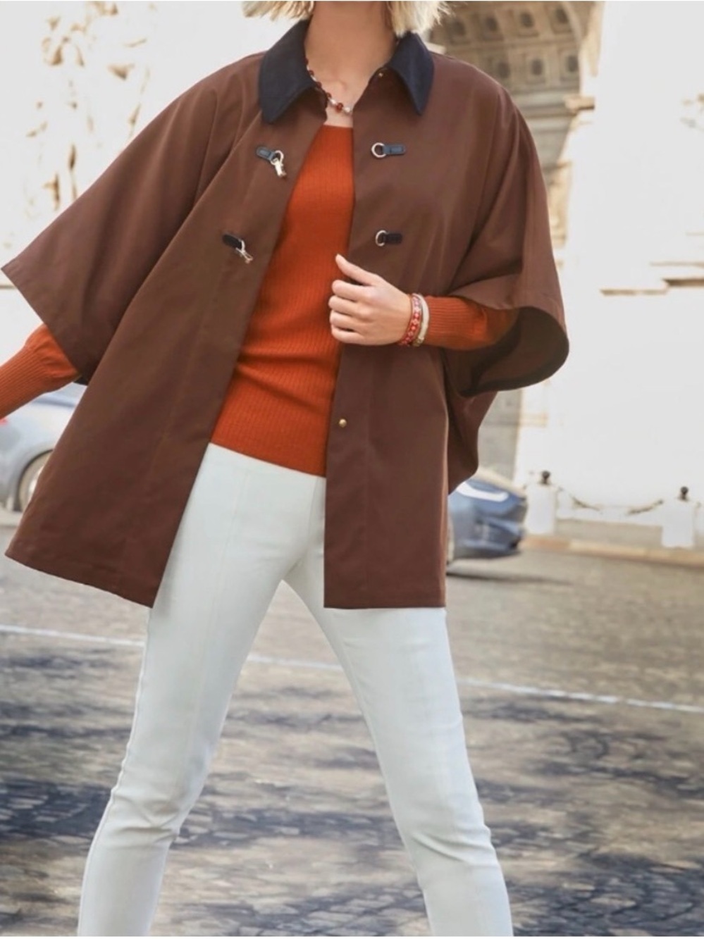 Talbots Chocolate Brown Woven
Water-Resistant Cape Equestrian Old Money - Picture 2 of 9